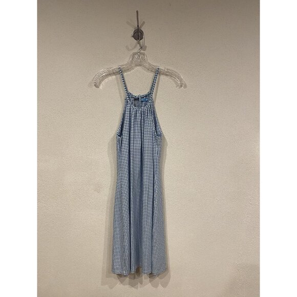 J McLaughlin Dress Womens XS Blue White Green Halter Sleeveless Built In Bra Sum - Picture 1 of 4
